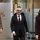 Els ministres Ferré, Lladós i Tor, que ahir va exposar la greu situació.