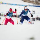 Gina del Rio durant la cursa de dissabte als Jocs de Mila i Cortina d'Ampezzo