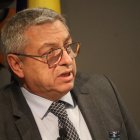 El director del CRAJ, Xavier Bardina, durant l'acte d'aquest matí.