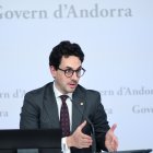 Guillem Casal durant la roda de premsa.