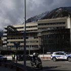 La policia d'Andorra realitzant un control a Escaldes-Engordany.