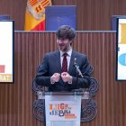 El síndic a la inauguració de la lliga de debat.