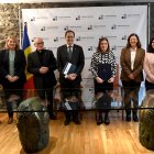 Acte de signatura del conveni entre el govern i la fundació Maria Maestre relatiu al suport econòmic que la fundació aporta al Centre Residencial d'Eduació Intensiva (CREI).