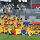 Els jugadors de la selecció celebrant el triomf.