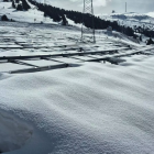 Neu acumulada a les plaques solars.