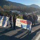 La manifestació de docents a la Seu d’Urgell.