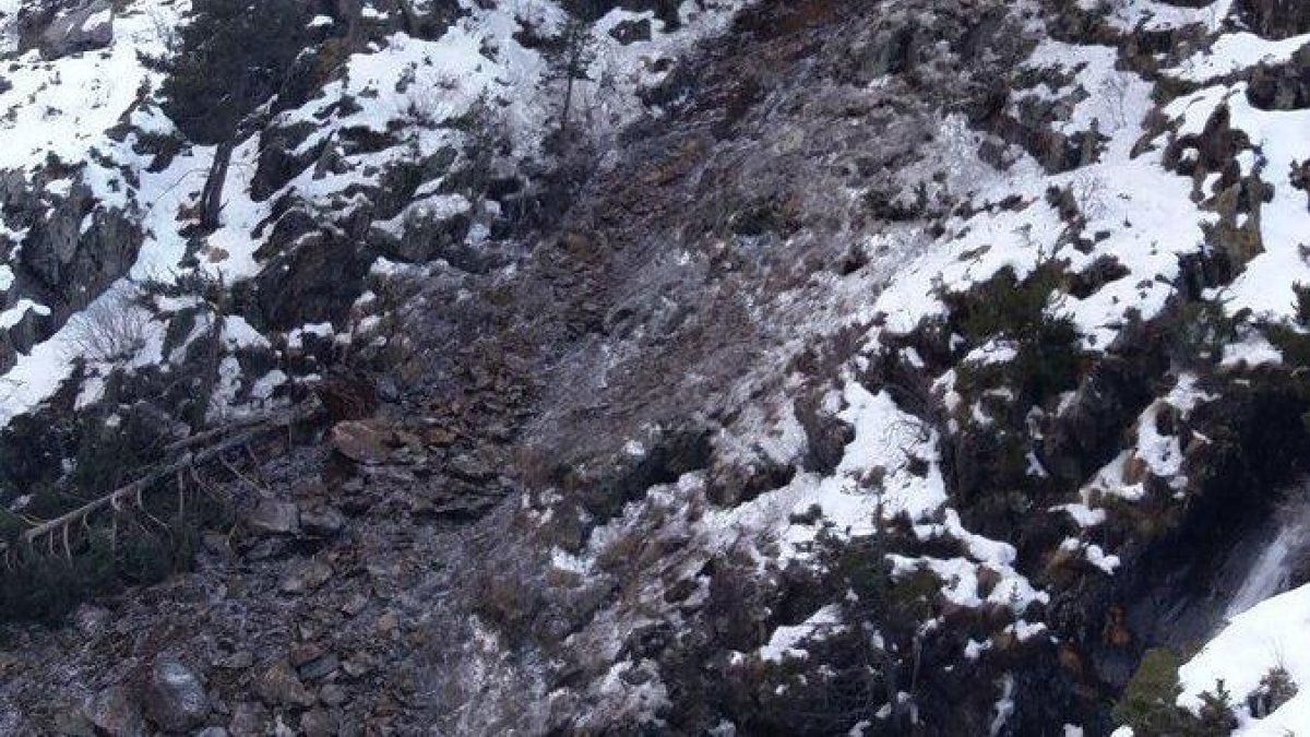 Esllavissada a la Cascada de Moles