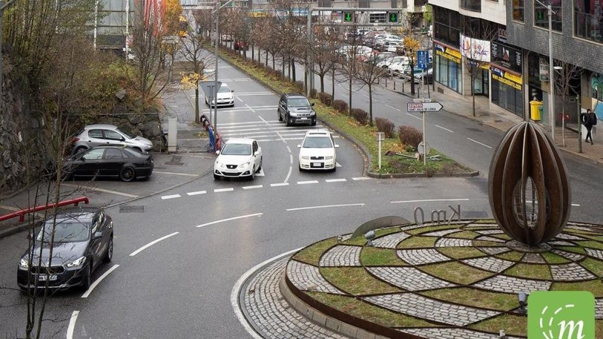 Rotonda del Km.0 on es va produir l'accident del ciclista