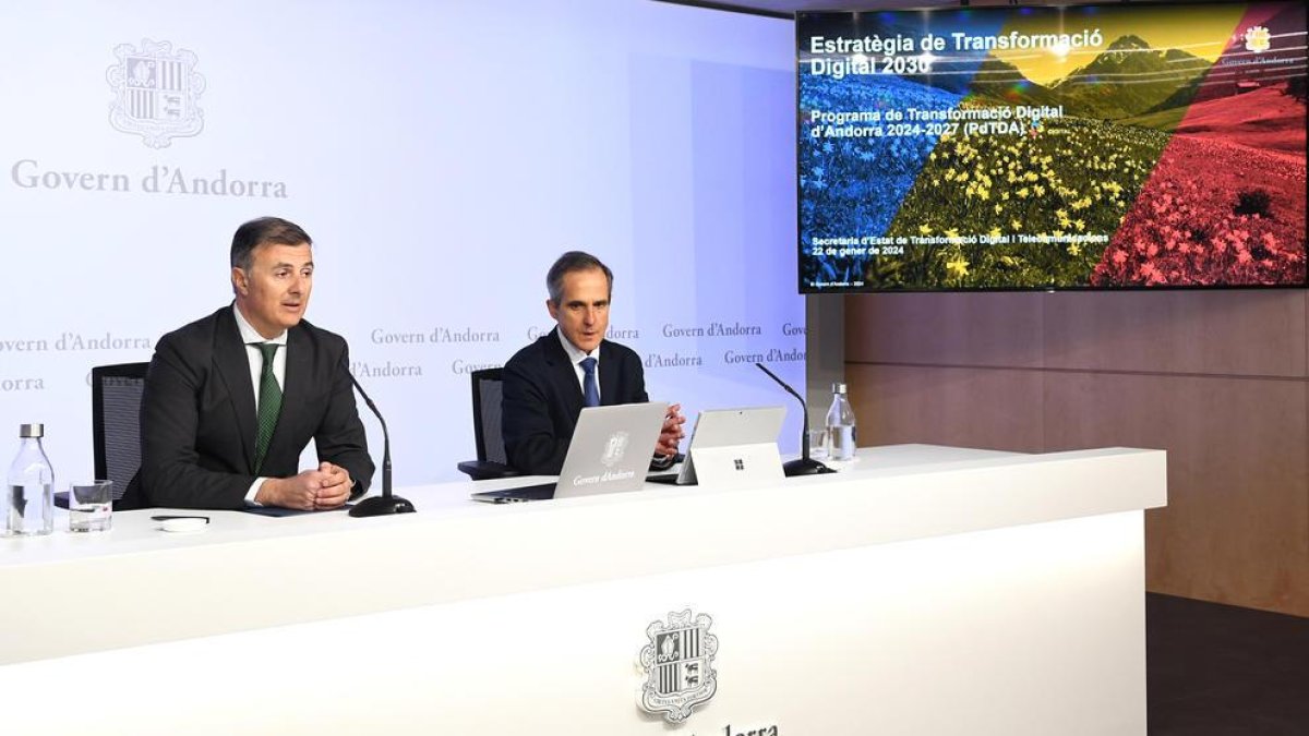 Marc Rossell i David Vicente a la presentació.