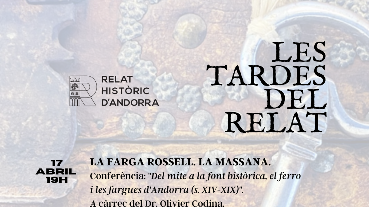 El cartell del nou cicle del relat històric d'Andorra.