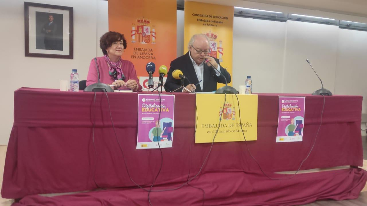 Un moment de les jornades educatives sobre els reptes de la digitalització a les escoles