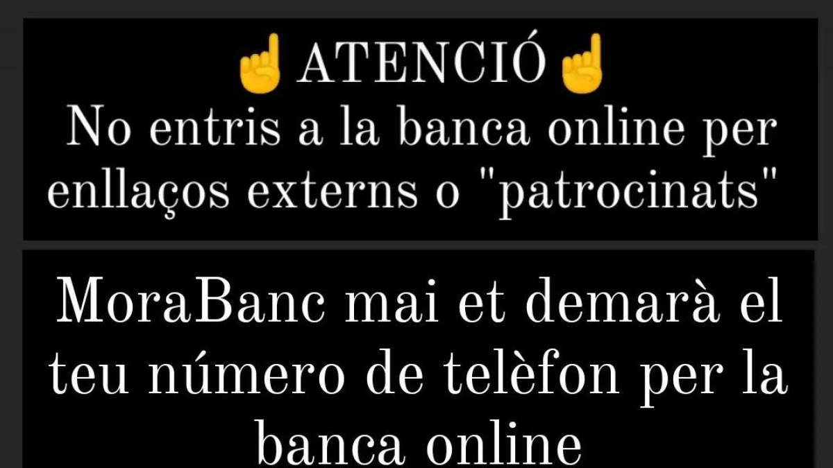 El missatge fraudulent sol·licitant dades personals