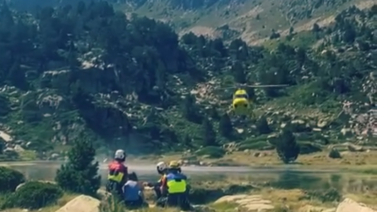 Moment del rescat al circ de Pessons