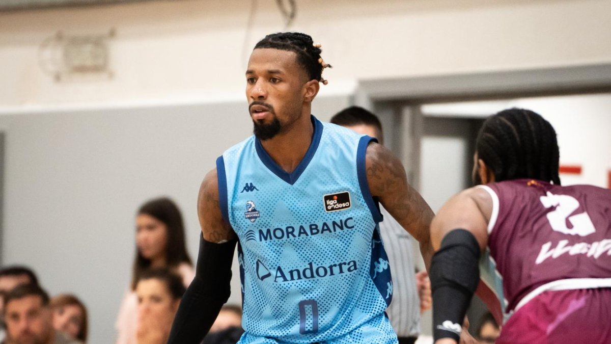 Shannon Evans en una acció del partit disputat ahir a Encamp.