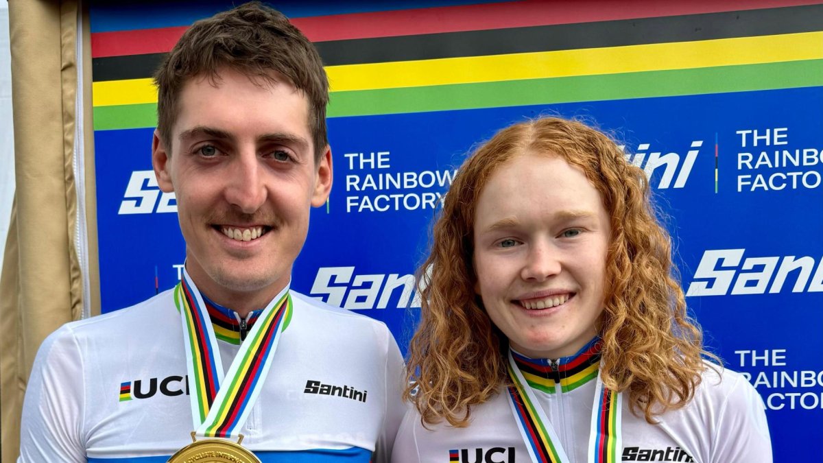 Hatherly i Pieterse amb les medalles.