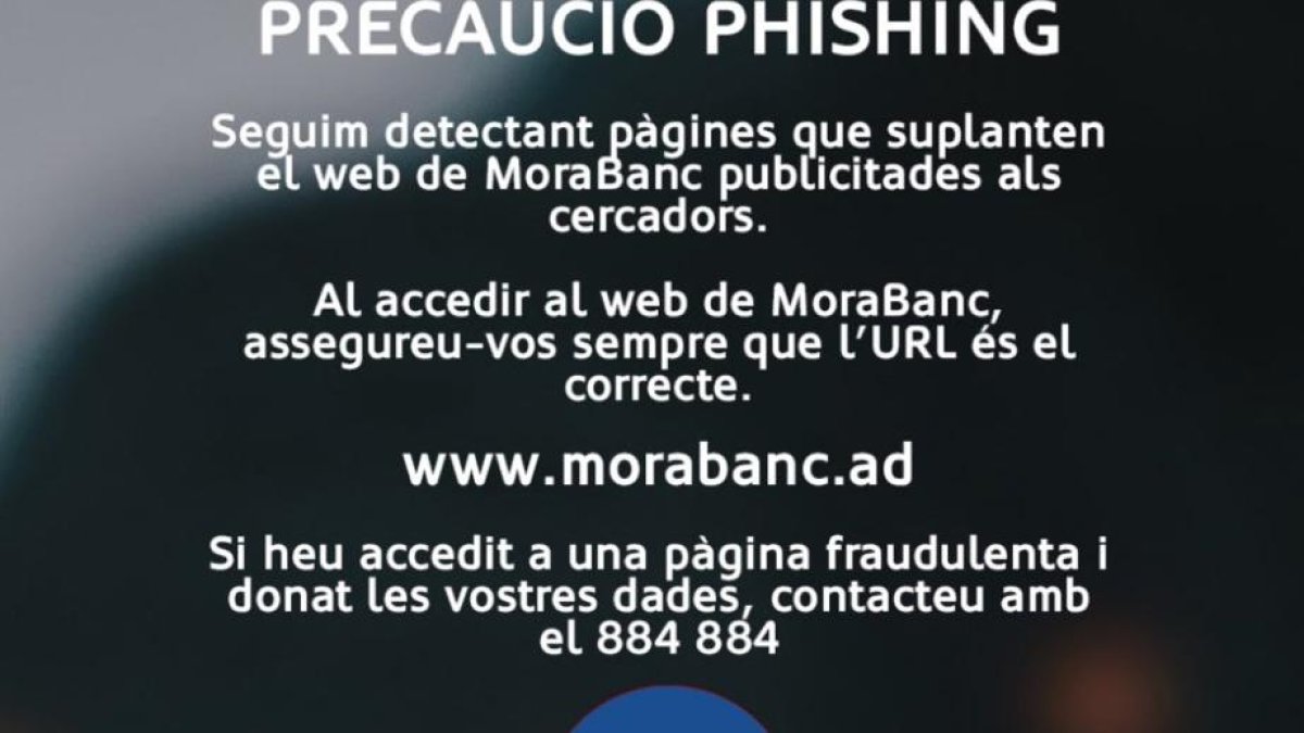 MoraBanc ha anunciat l'atac a les seves xarxes socials