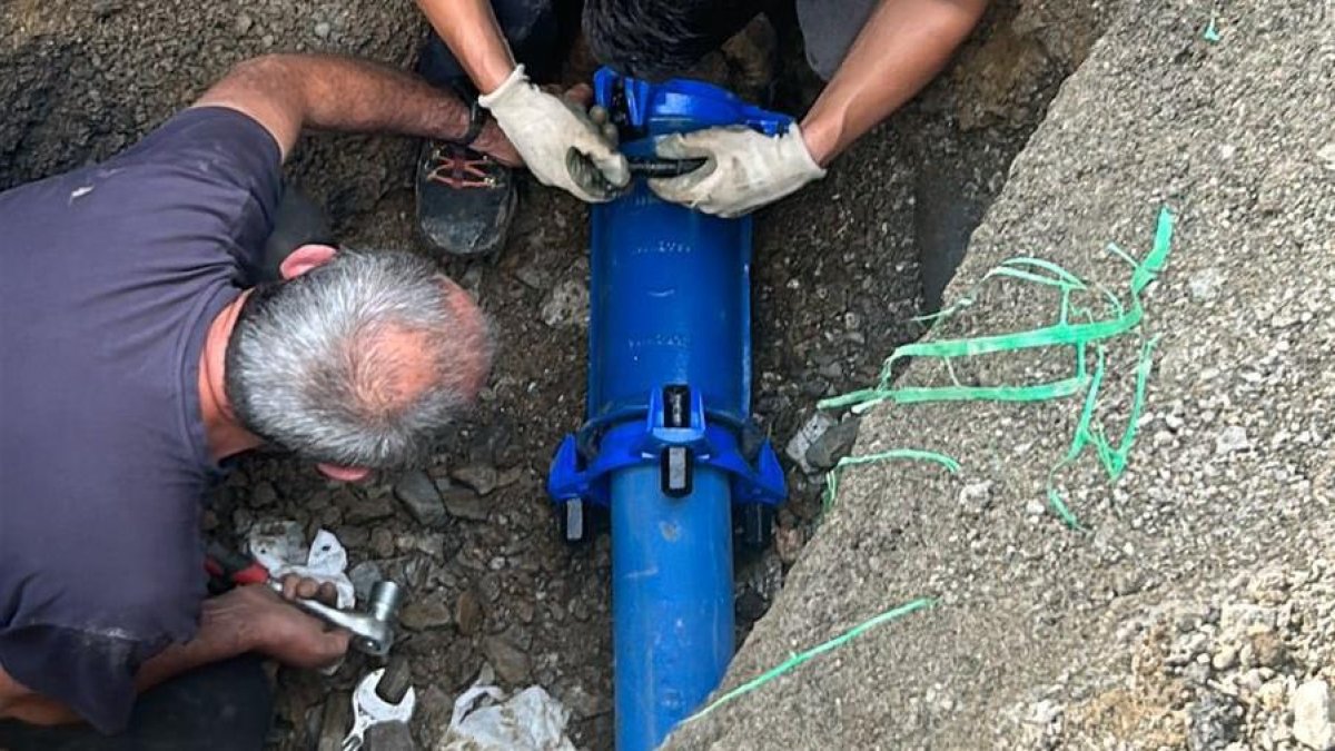 Reparació de l'avaria al dipòsit d'Anyós
