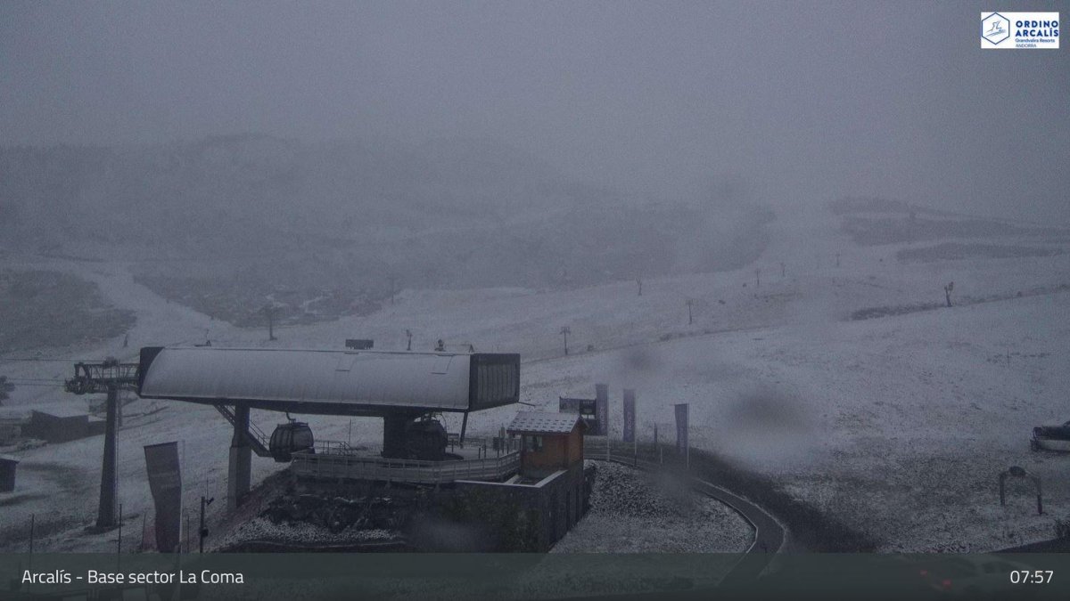 Feble nevada a la Coma d'Arcalís