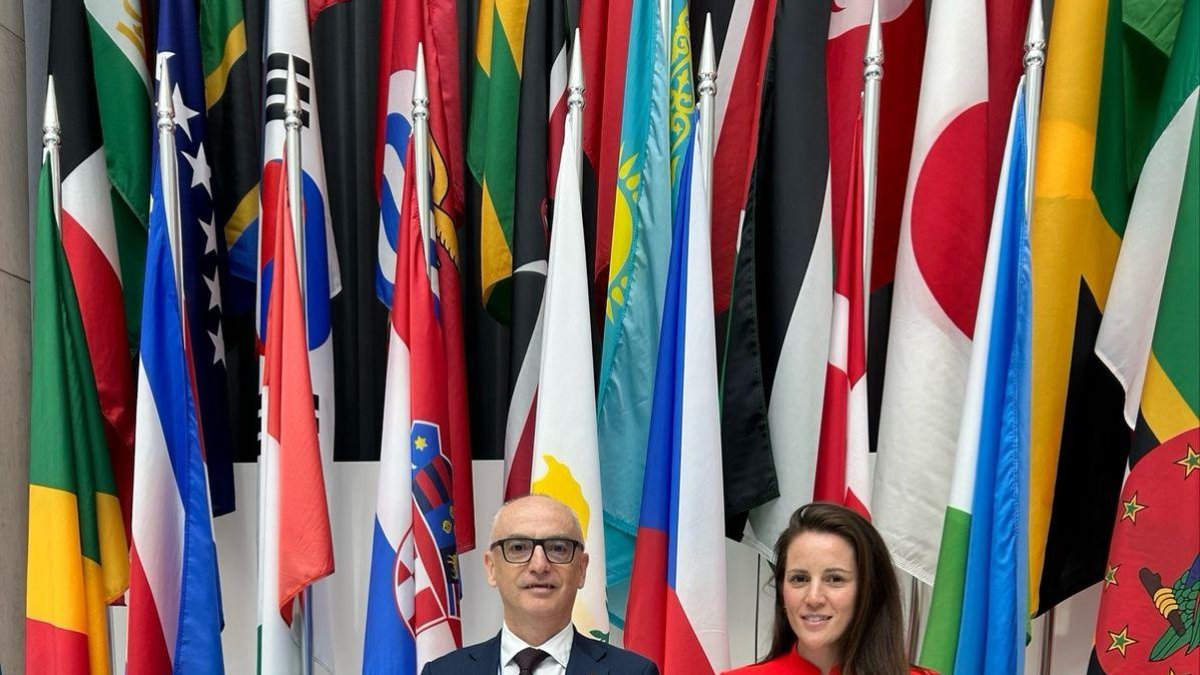 El ministre Ramon Lladós i la secretària d'Estat Noëlia Souque a l'FMI