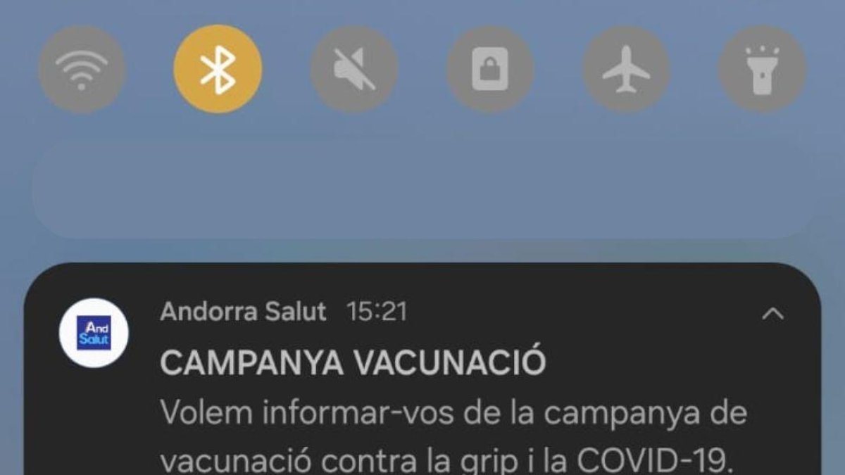 Notificació de l'App Andorra Salut