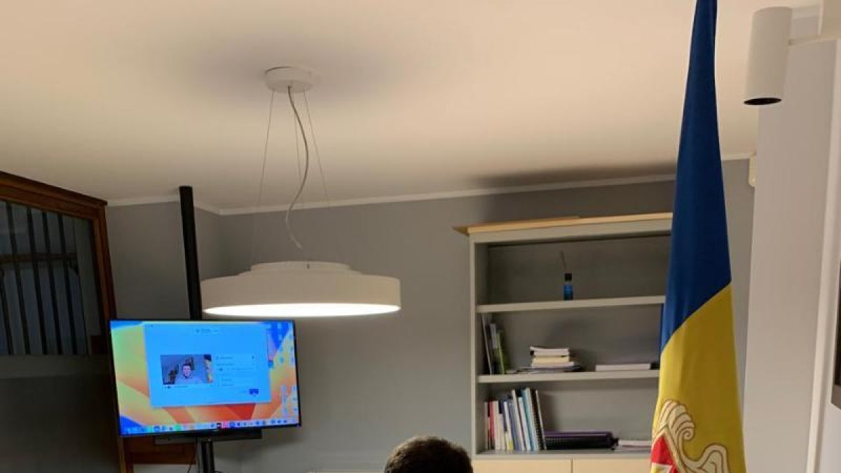 El raonador del ciutadà, Xavier Cañada, durant la reunió telemàtica