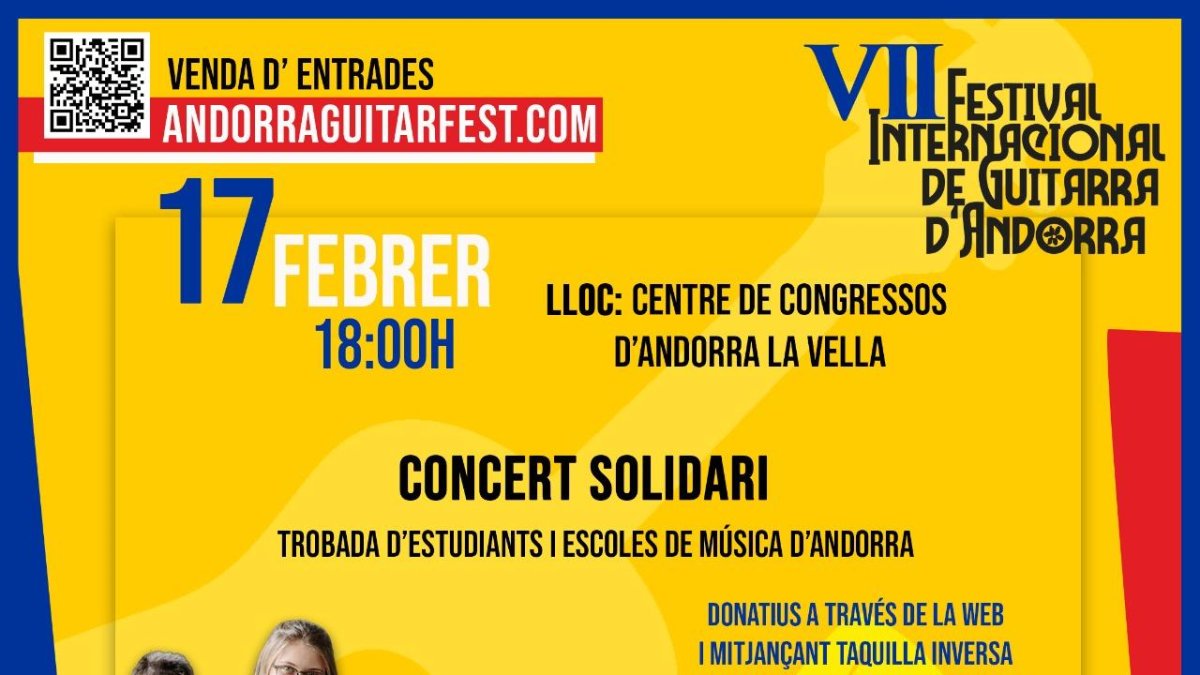 Cartell del concert benefic del VII Festival Internacional de Guitarra d'Andorra