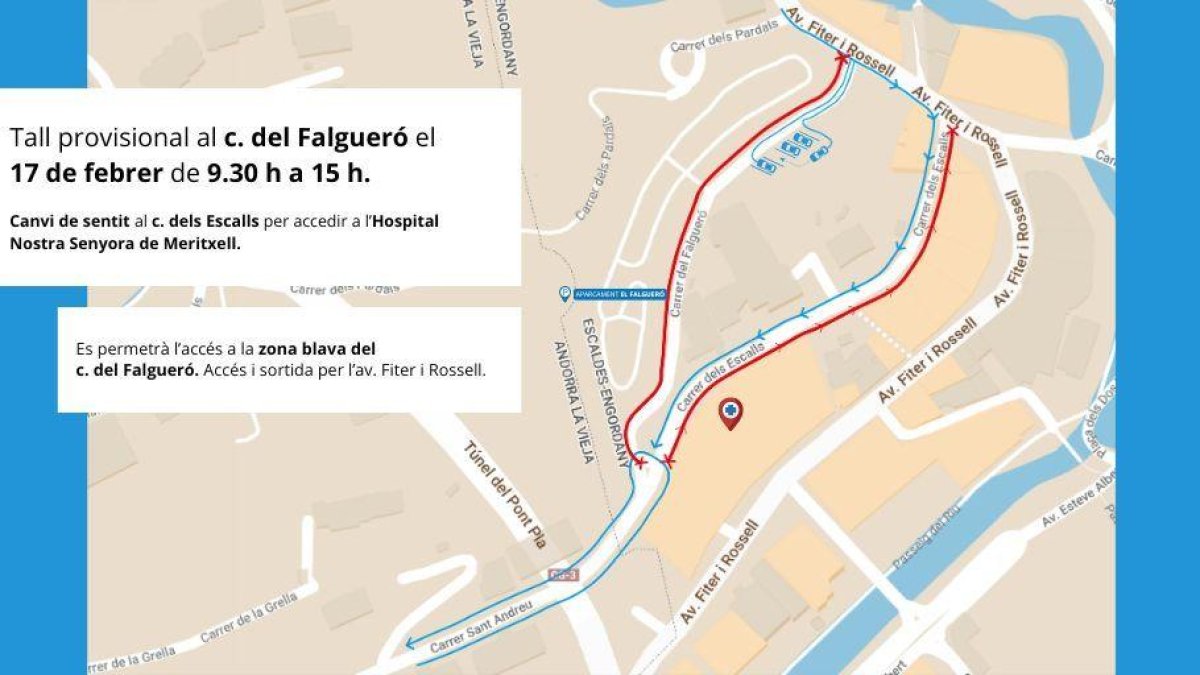 Talls al carrer del Falgueró