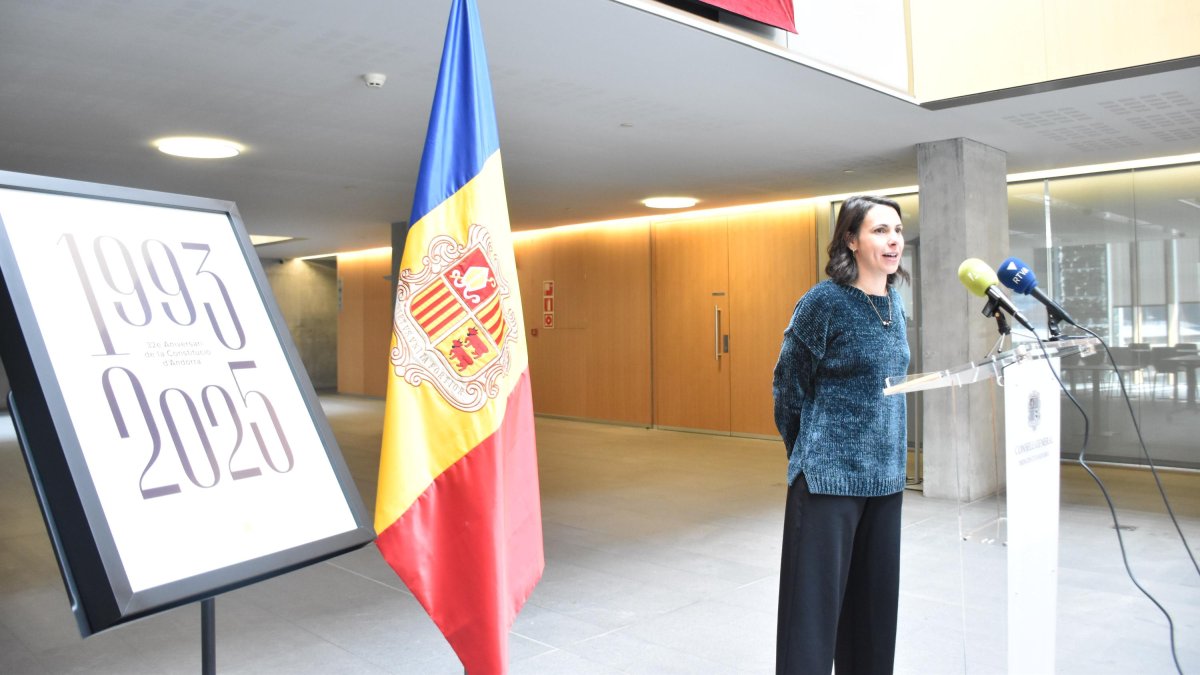 L'artista Irene Clua, que ha dissenyat el cartell de la Constitució d'aquest any.