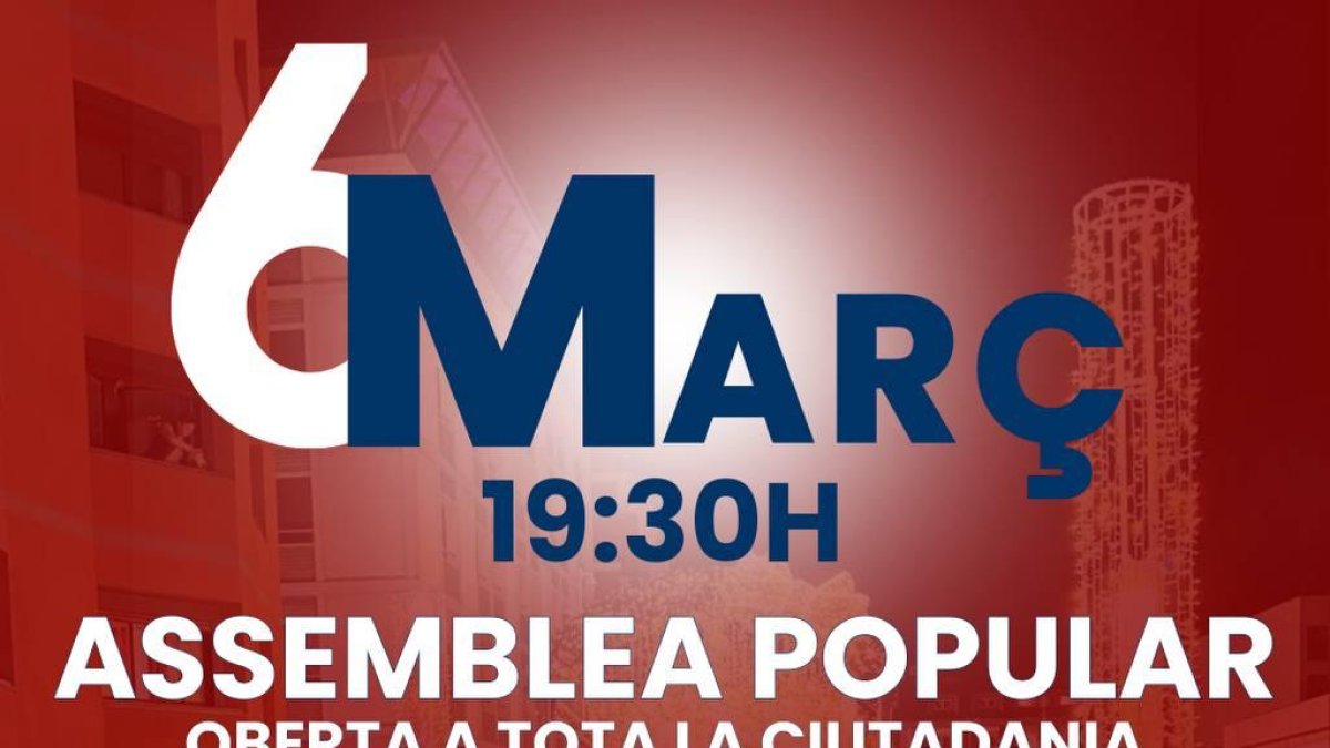 Mobilització de la coordinadora de l'habitatge contra l'aprovació de la llei òmnibus