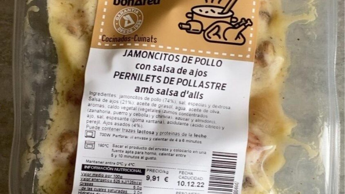 Un dels productes de la marca Bonarea afectats