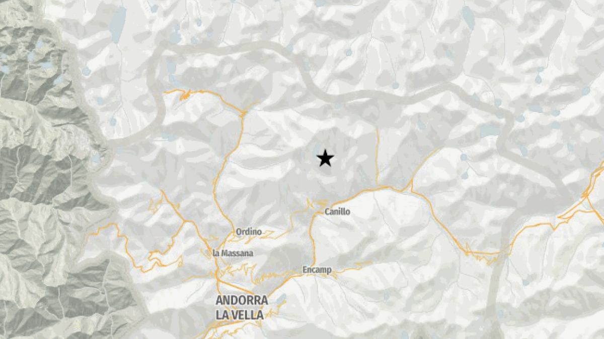 L'epicentre del terratrèmol ha estat al nord de Canillo.