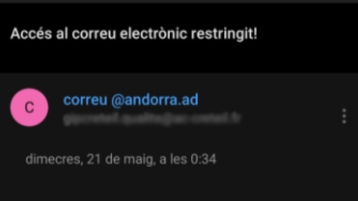 El correu fals