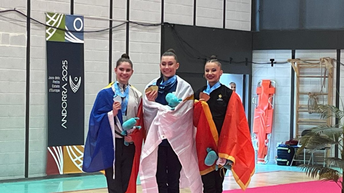 Berta Miquel al podi.