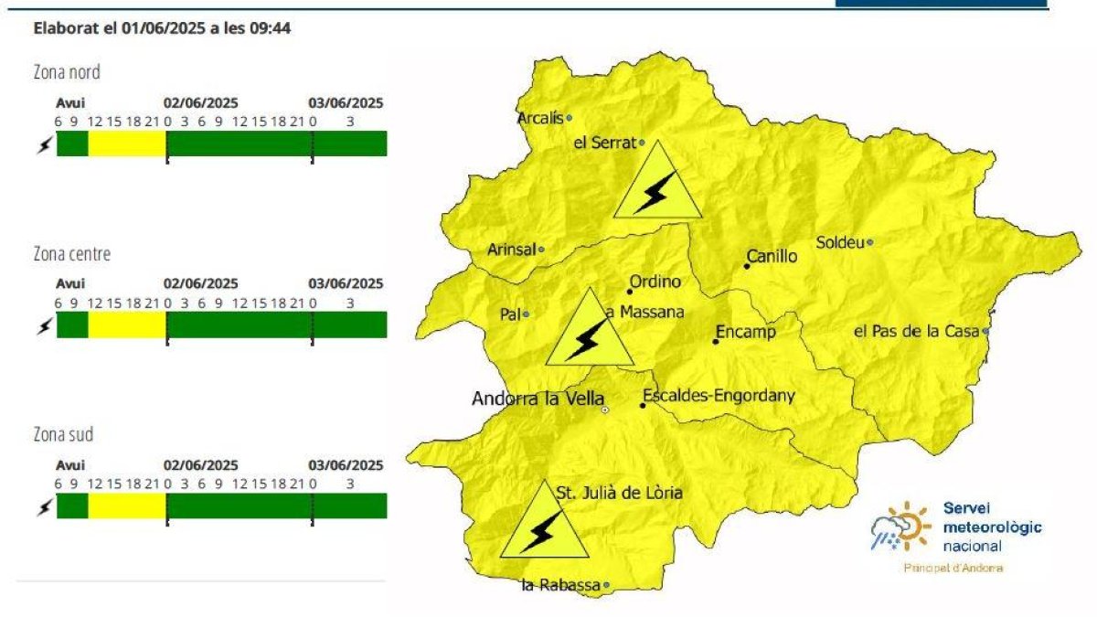 Avís groc per tempestes i calamarsa a partir de les dotze.