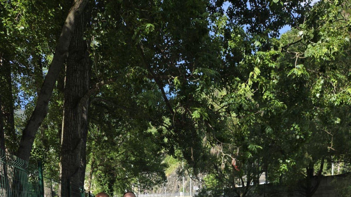 El President de la federació europea, Jean Zoungrana, i el membre de la FACC, Josep Maria Blat