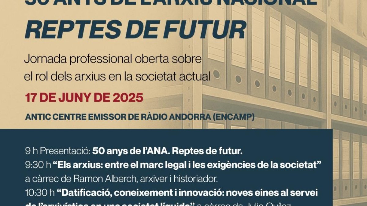 Cartell de les jornades d'arxivística.