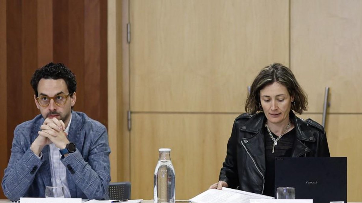 El ministre Guillem Casal a la roda de premsa.