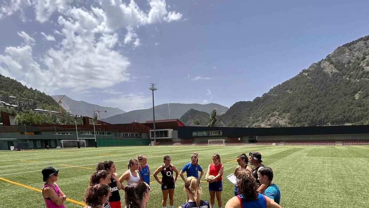 Entrenament de la selecció femenina.