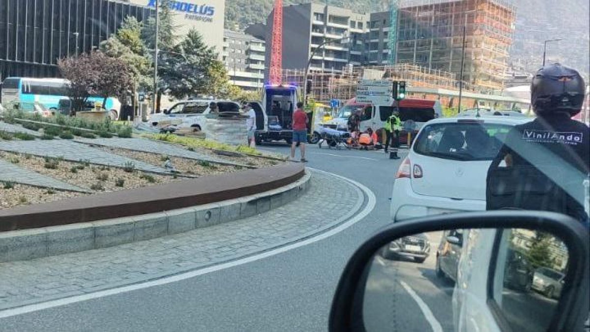 L'accident a la rotonda de la Comella