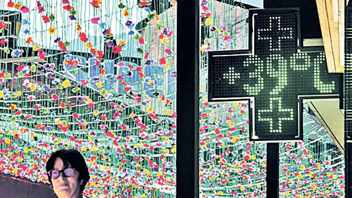 El termòmetre d’una farmàcia.