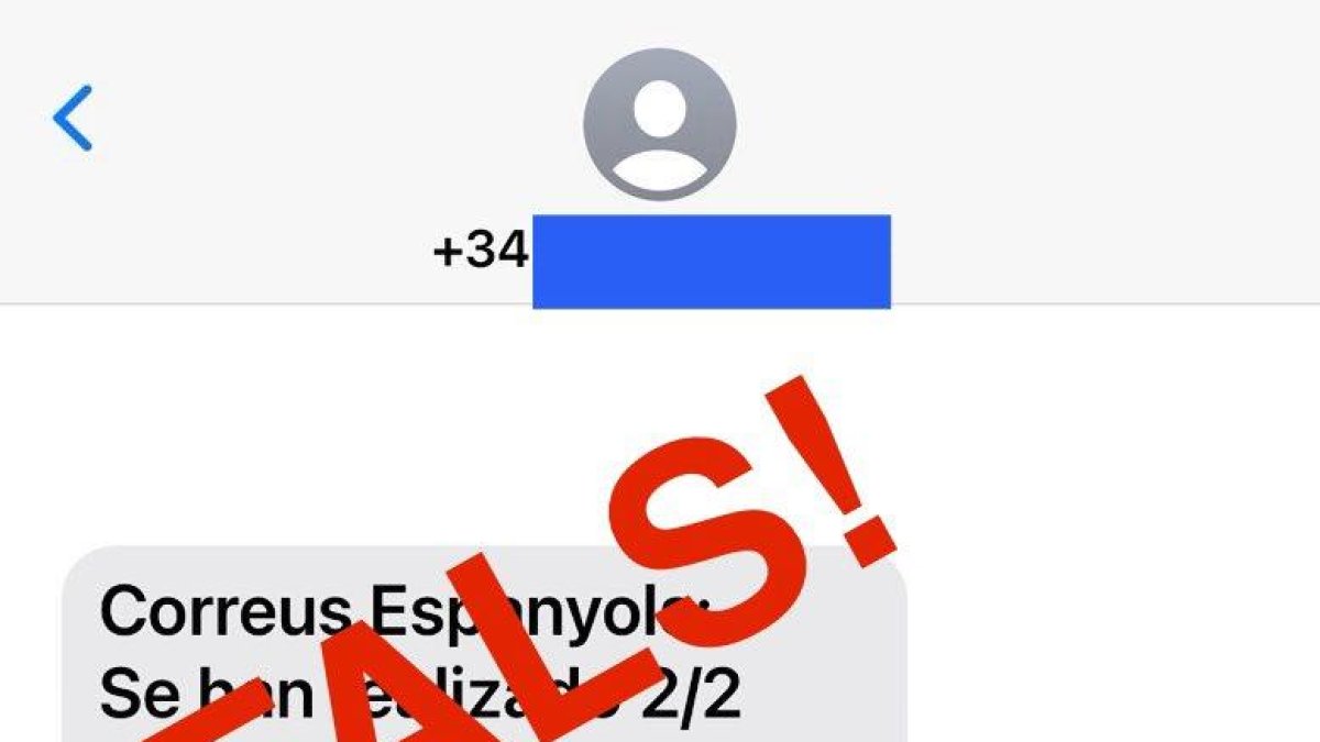 El missatge fraudulent suplantant Correos.