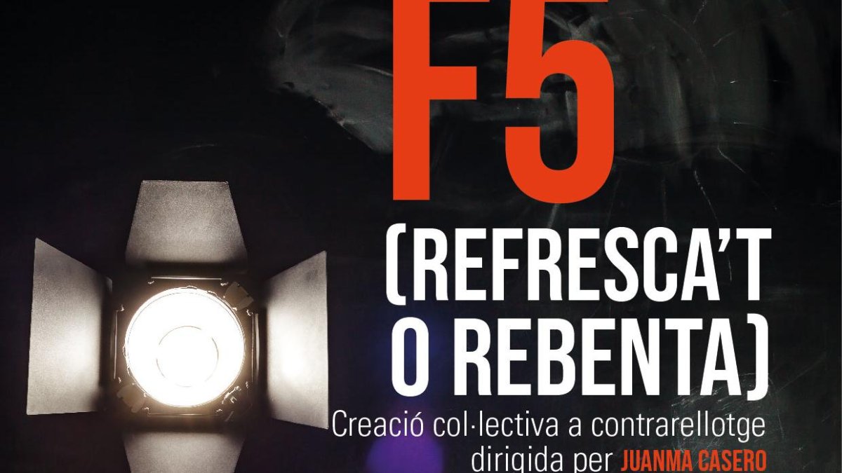 El cartell de l'obra 'F5'.