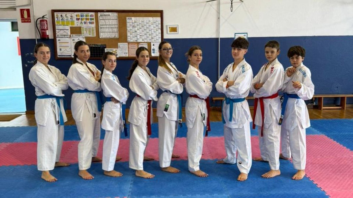 Els karatekes presents a l’estada de Lanzarote.