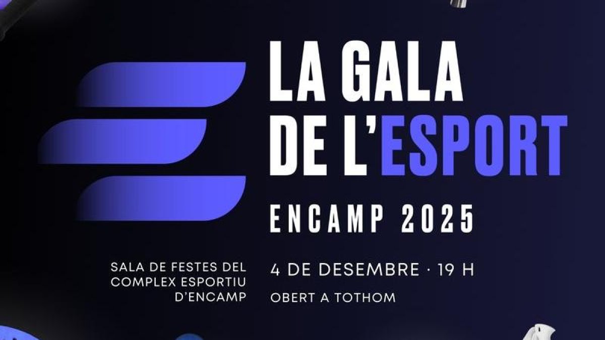 Cartell de la Gala de l'Esport que tindrà lloc a Encamp el 4 de desembre