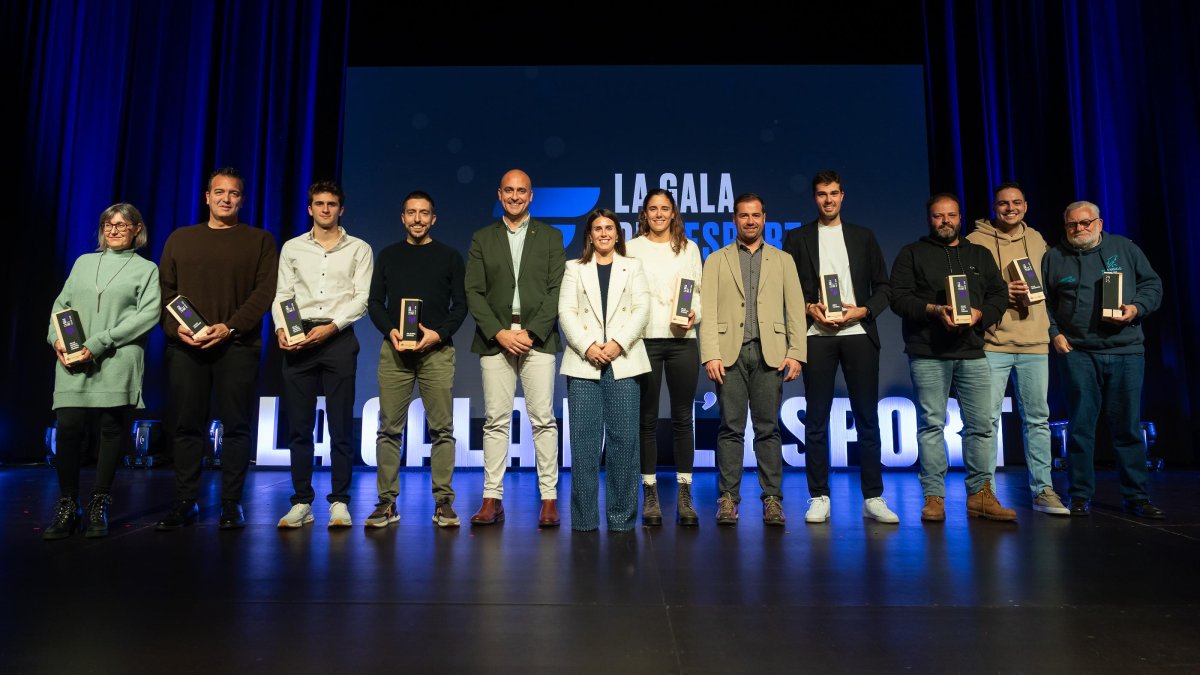 Els premiats a la primera gala de l'esport d'Encamp.