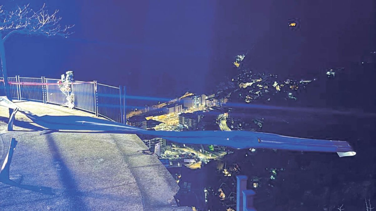 Lloc on es va precipitar el cotxe.