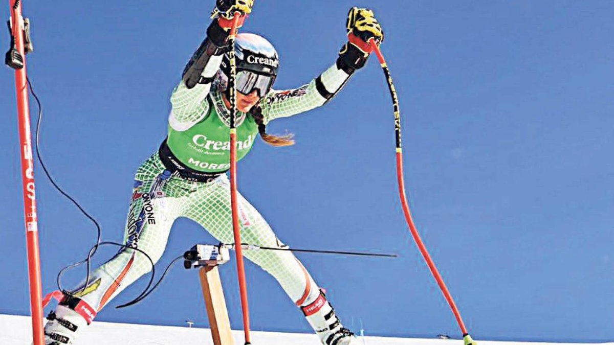 Cande Moreno durant la pretemporada a Corralco (Xile).