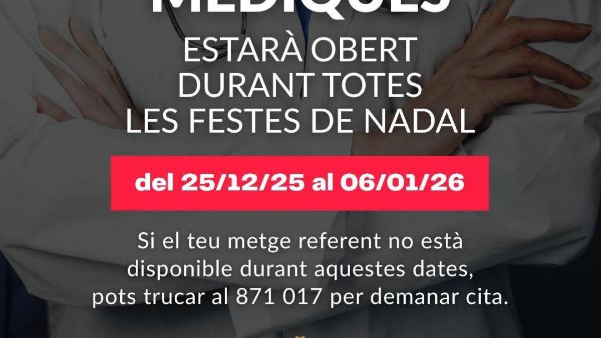 El servei de permanències mèdiques d'Andorra es reforça durant les festes de Nadal