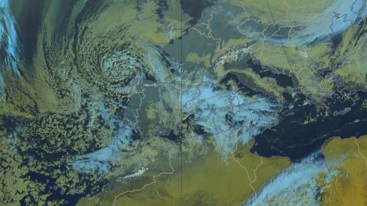 Imatges de l'estat de la pertorbació mediterrània.