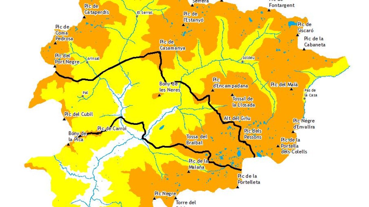 Perill d'allaus 2 i 3 arreu del país.